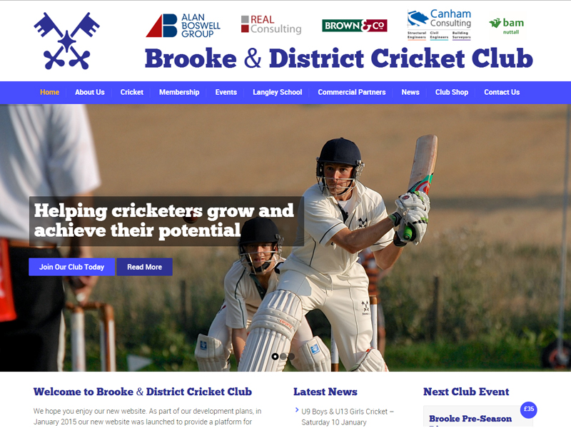 Brooke CC came to Empresa for help with building their website to promote cricket in the area.